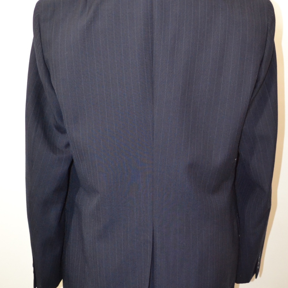 Karoll’s 42L Sport Coat Blazer Suit Jacket Navy Pi - Picture 5 of 8